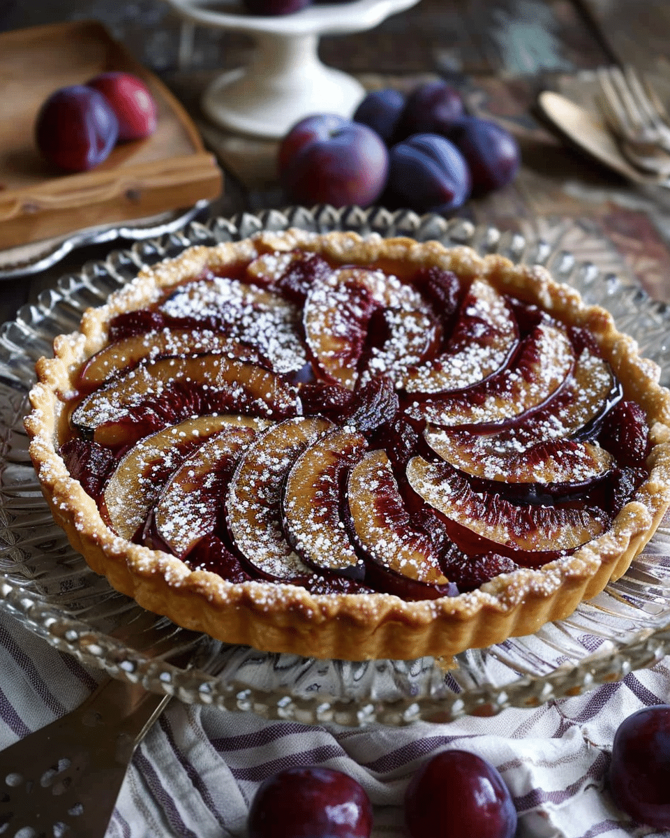 Plum Frangipane Tart