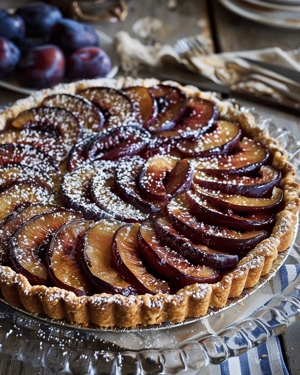 Plum Frangipane Tart