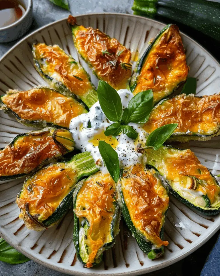 Ricotta & Herb Stuffed Zucchini Blossoms