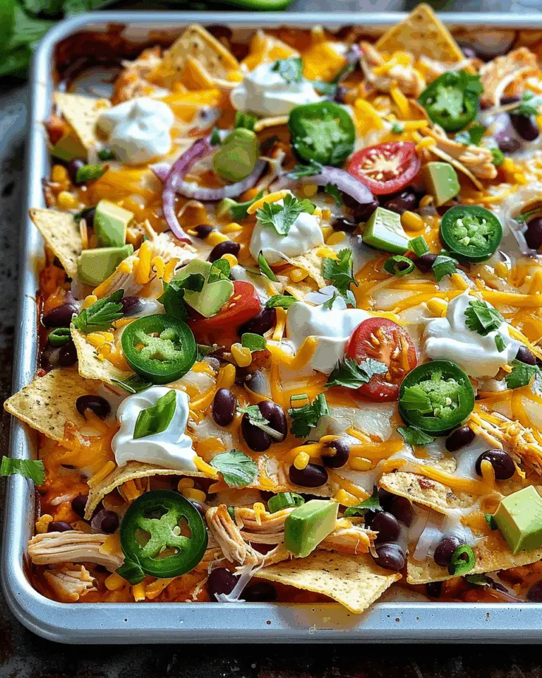 Sheet Pan Chipotle Chicken Nachos