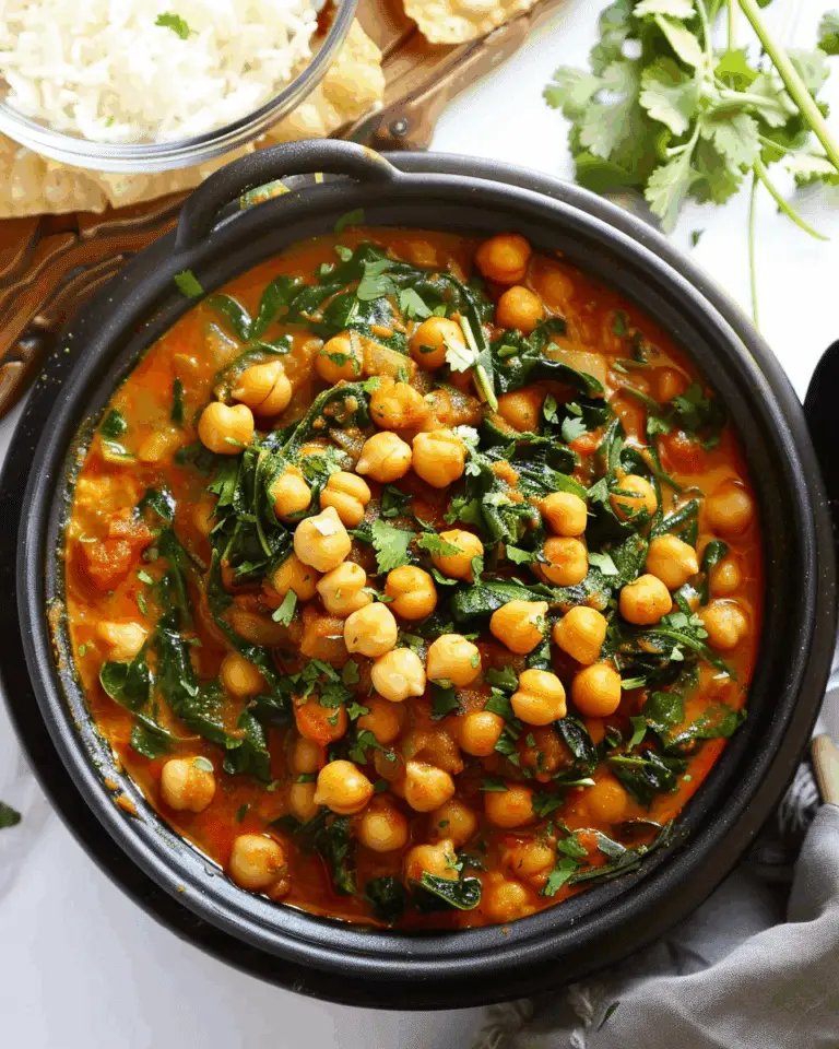 Slow Cooker Chickpea Curry {Chana Saag}