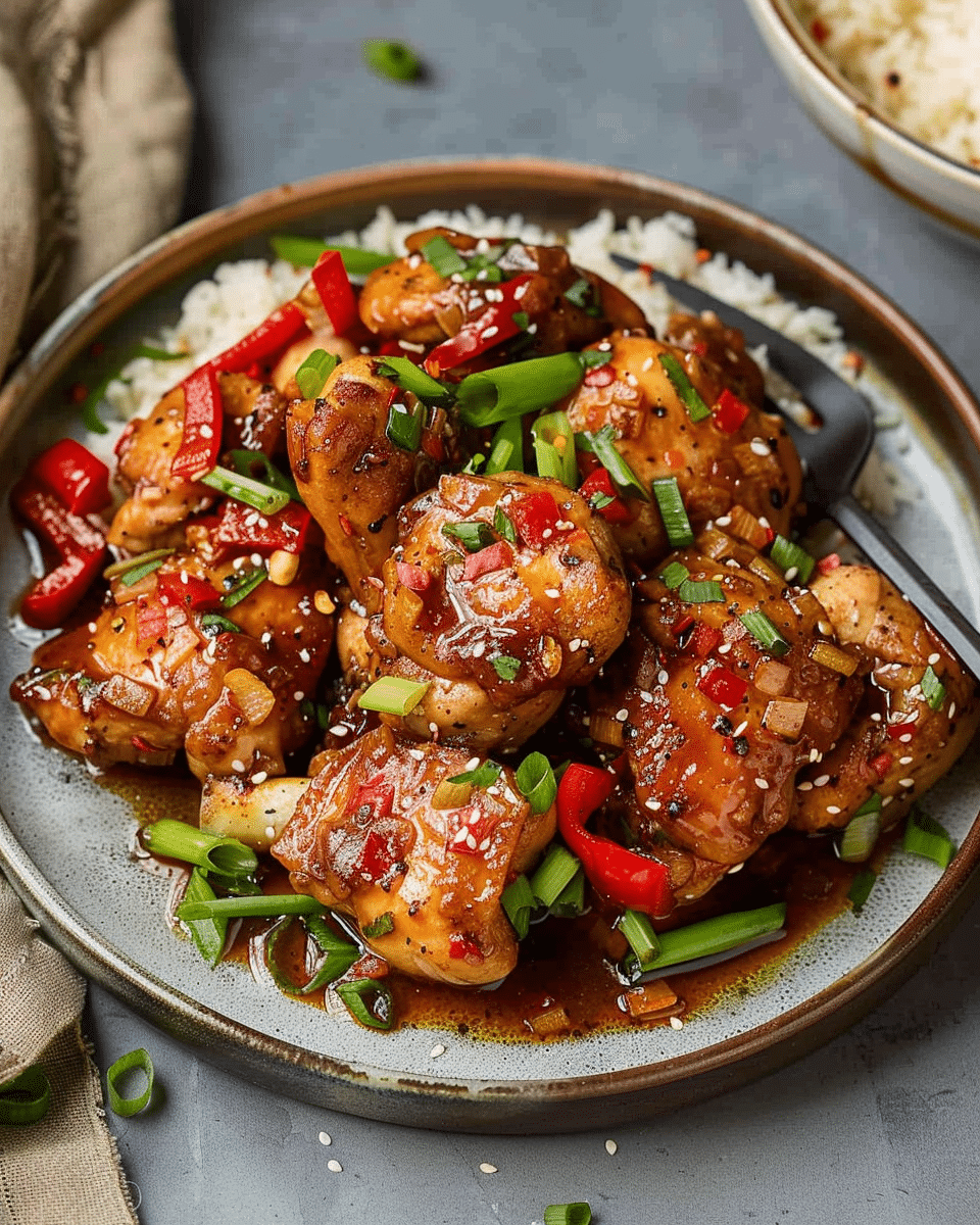 Slow Cooker Salt & Pepper Sticky Chicken