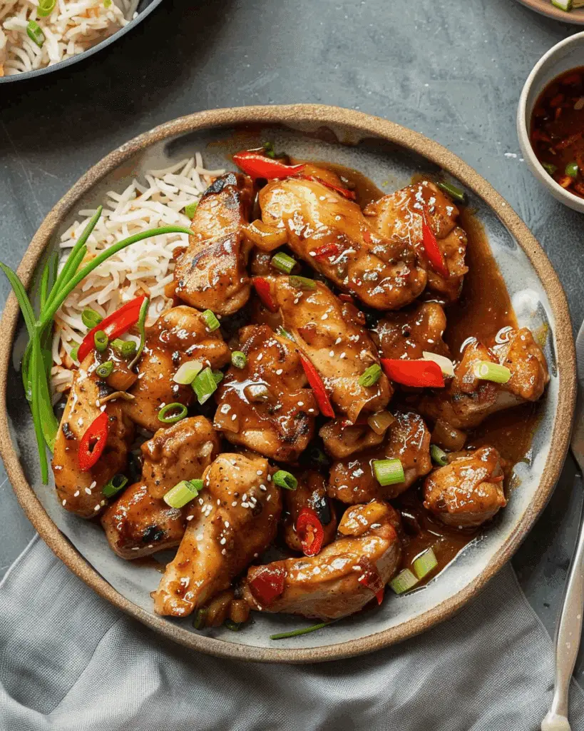 Slow Cooker Salt & Pepper Sticky Chicken