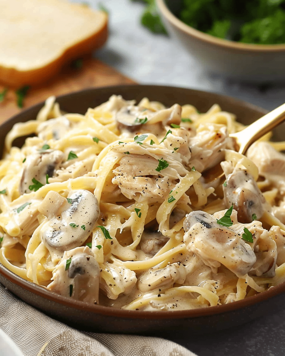 Crockpot Chicken Tetrazzini