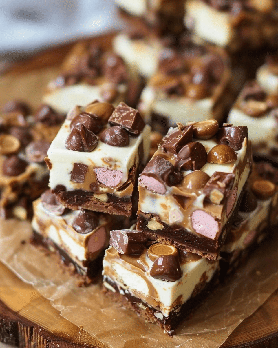 Easy Rolo Rocky Road {No-Bake}