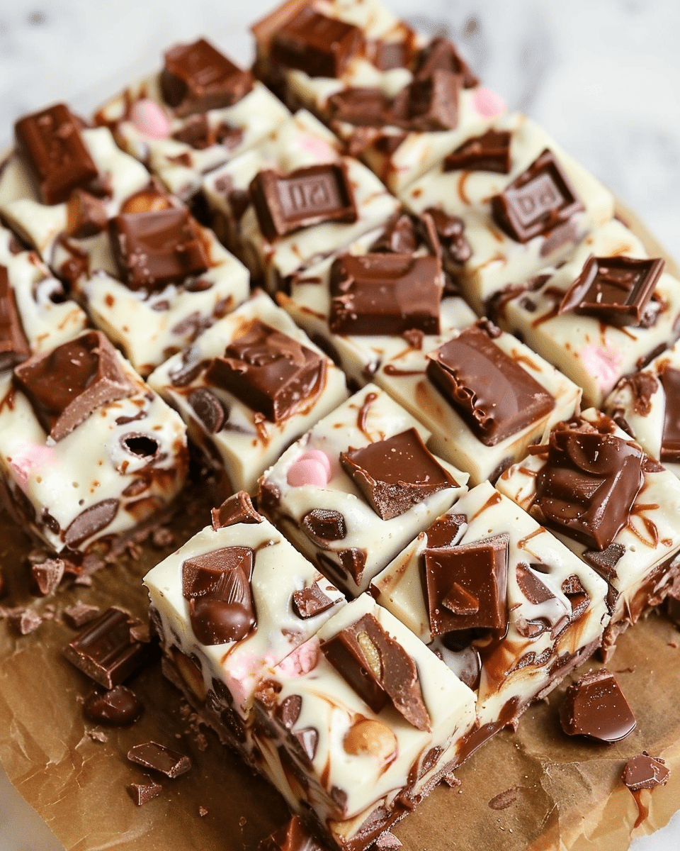 Easy Rolo Rocky Road {No-Bake}