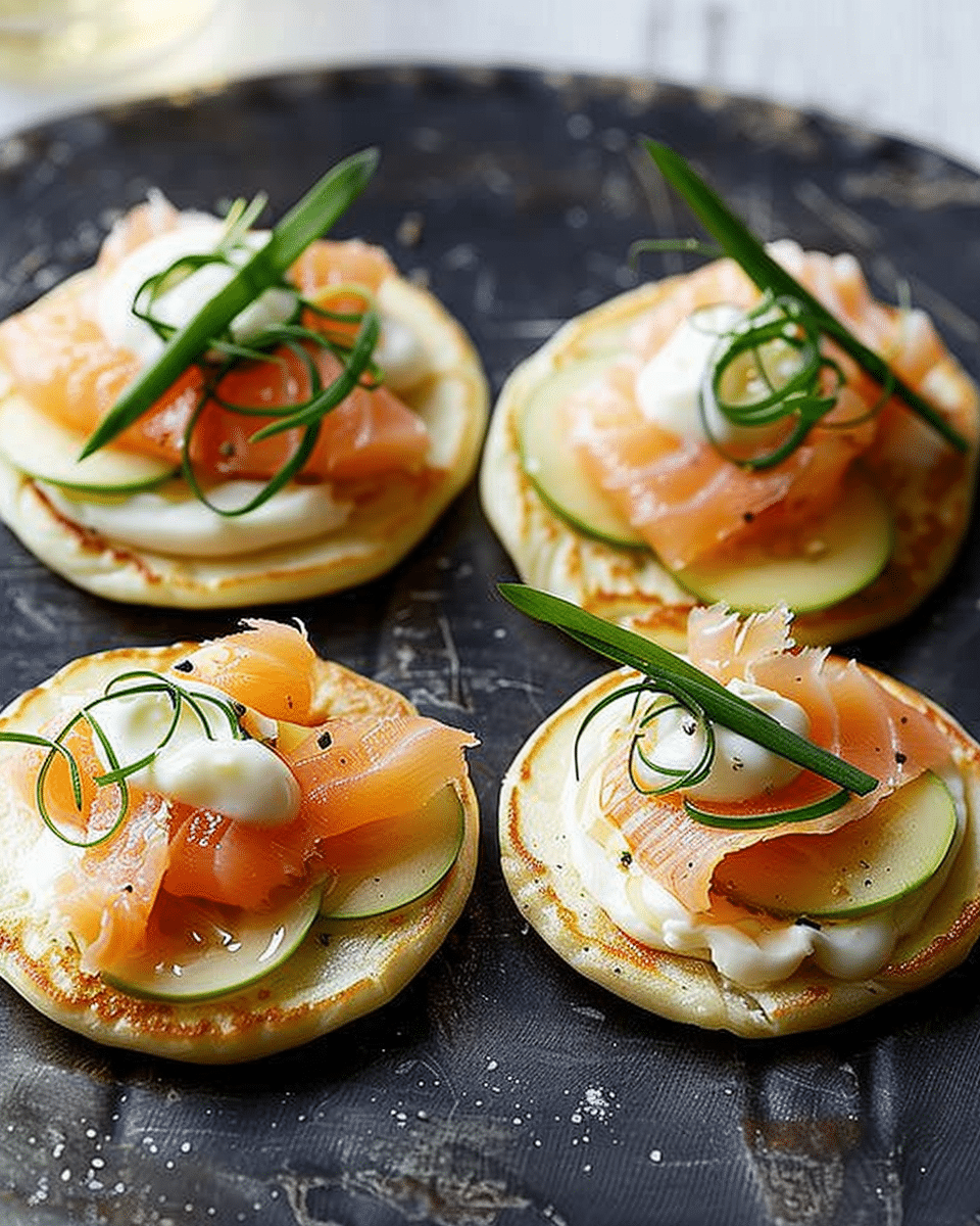 Hot-Smoked Salmon Blinis