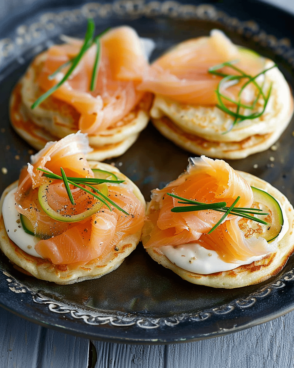 Hot-Smoked Salmon Blinis