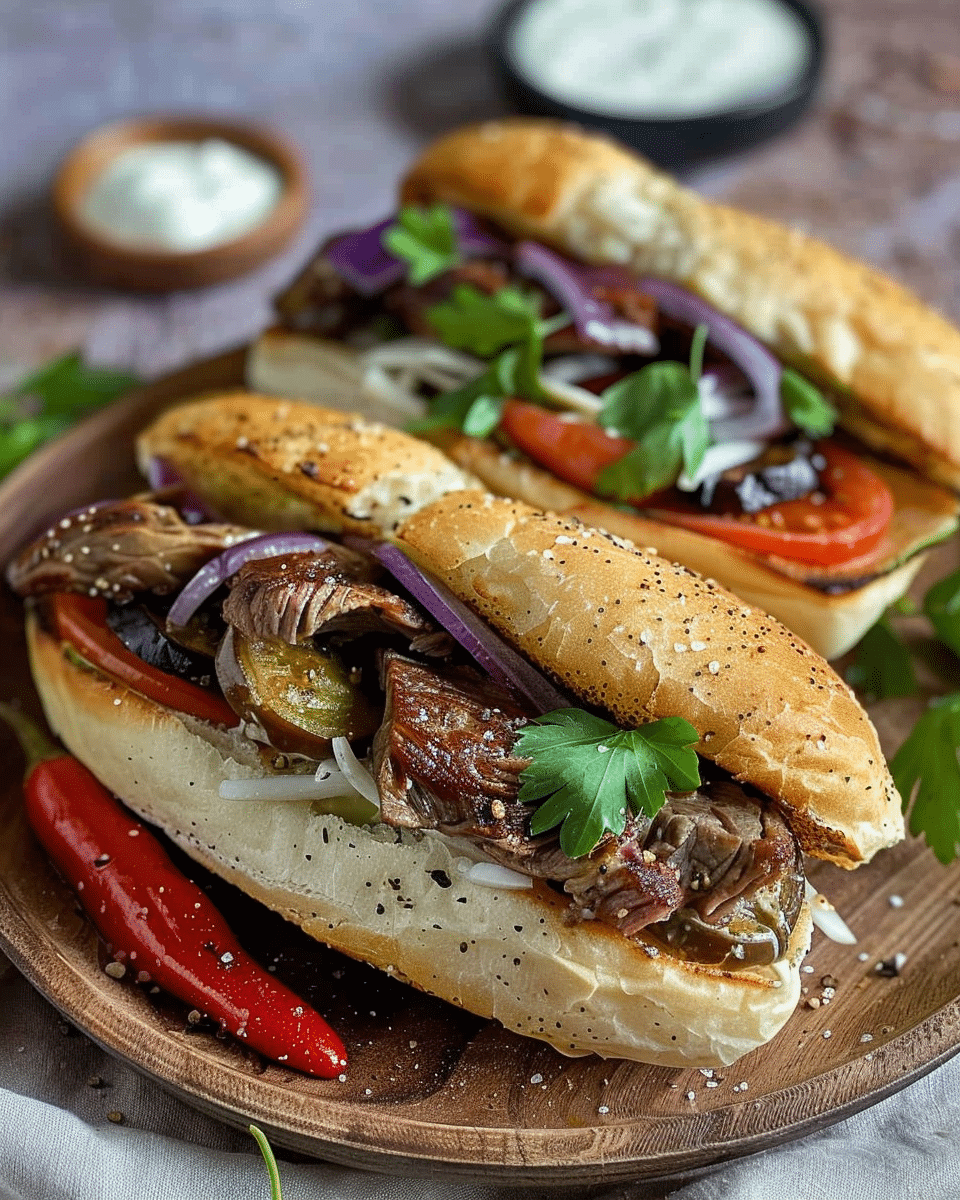 Lamb and Eggplant Baps