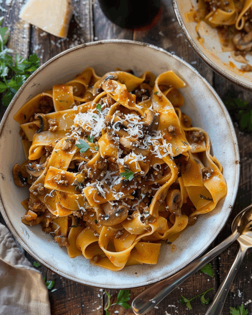 Mushroom Ragù Pappardelle