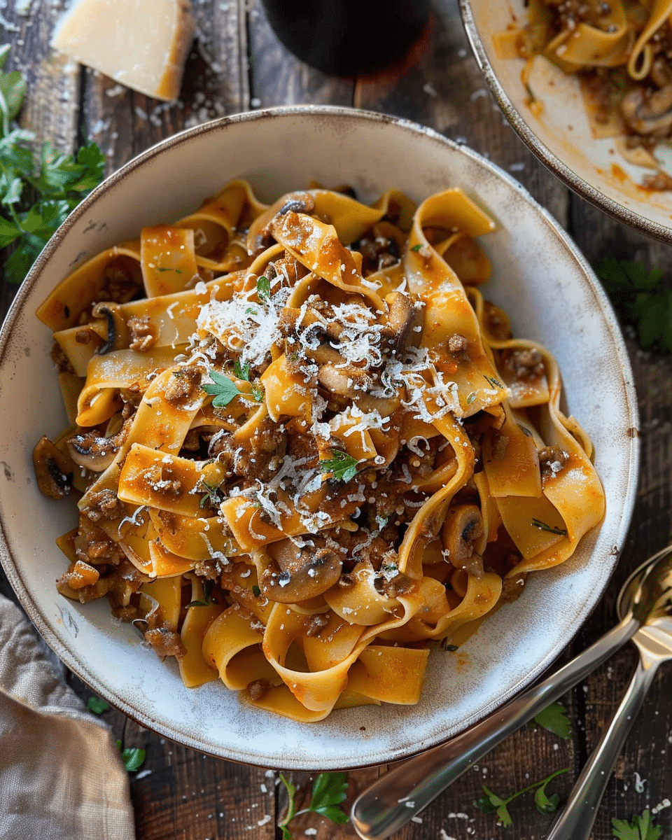 Mushroom Ragù Pappardelle