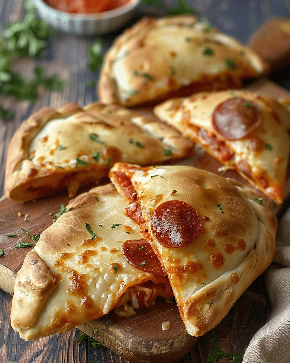 Pepperoni and Cheese Calzones