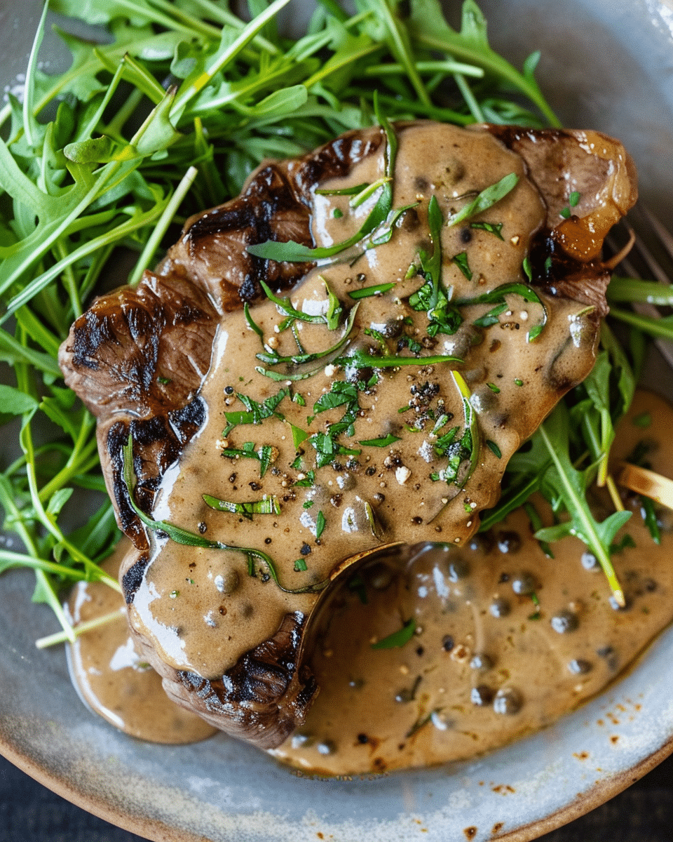 Perfect Steak with Peppercorn Sauce