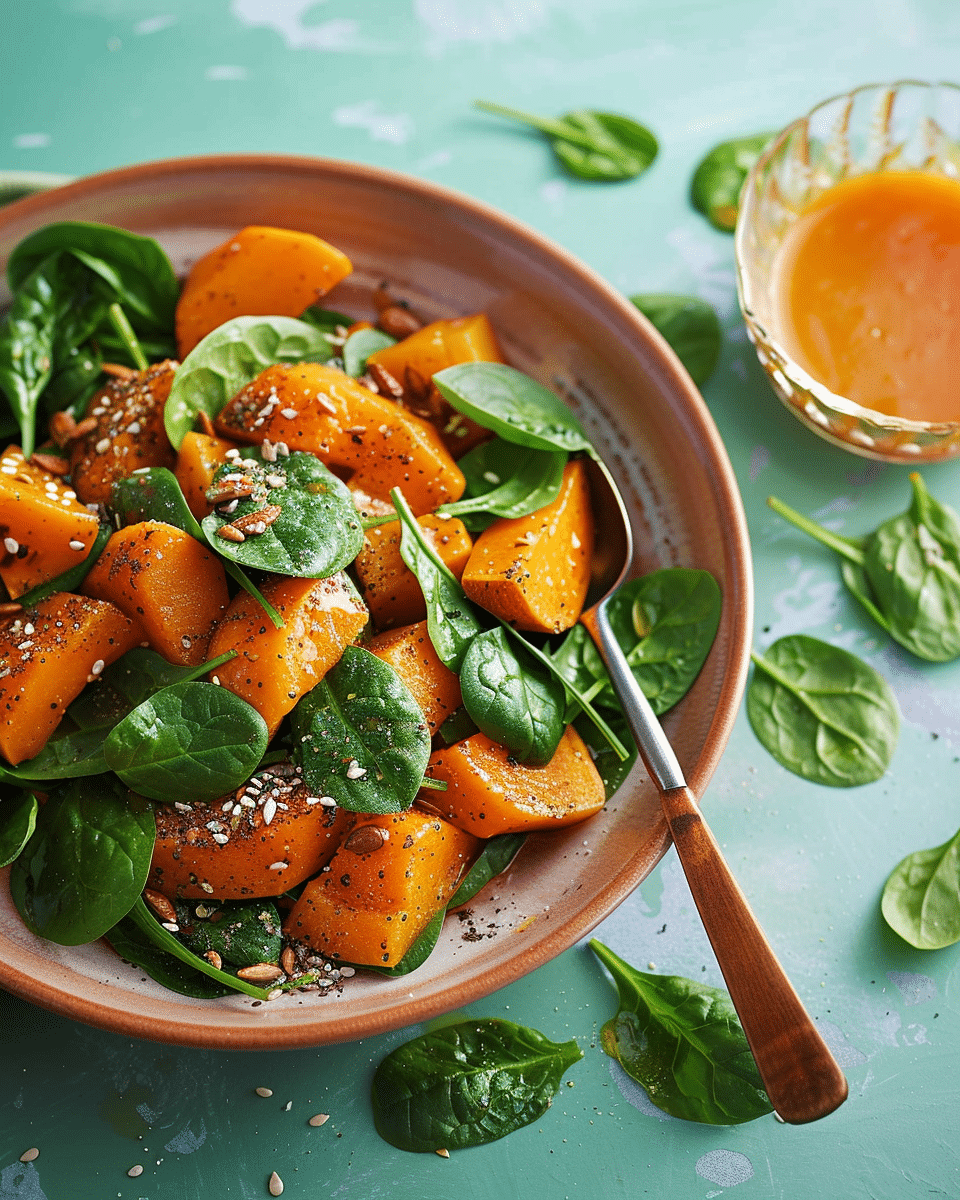 Pumpkin and Spinach Salad