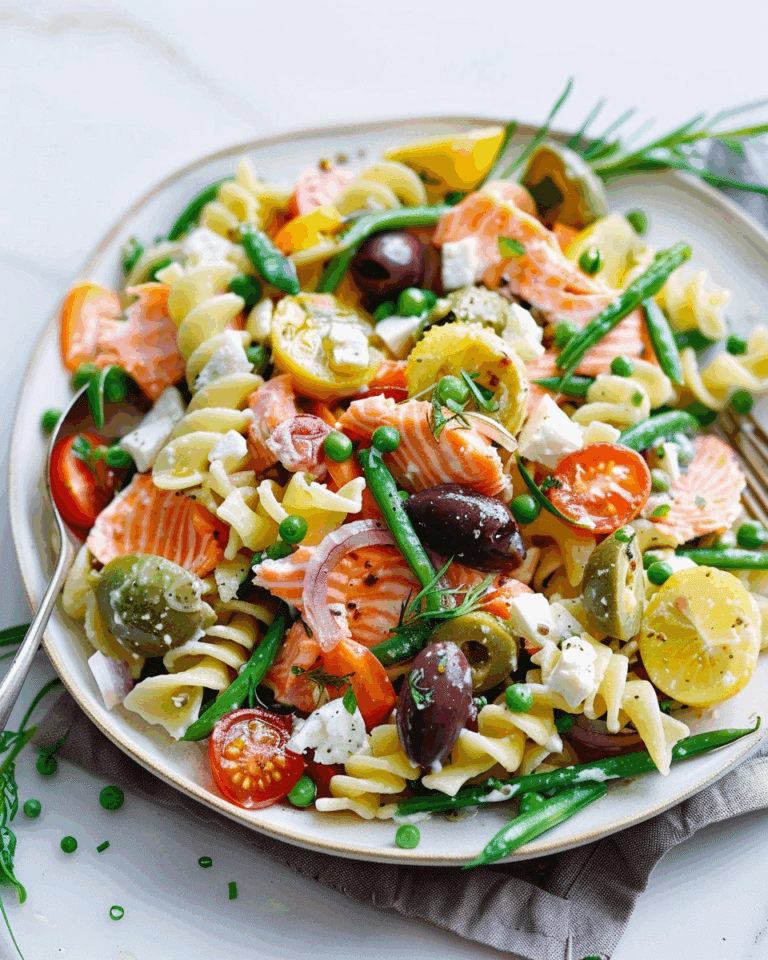 Salmon Nicoise Pasta Salad