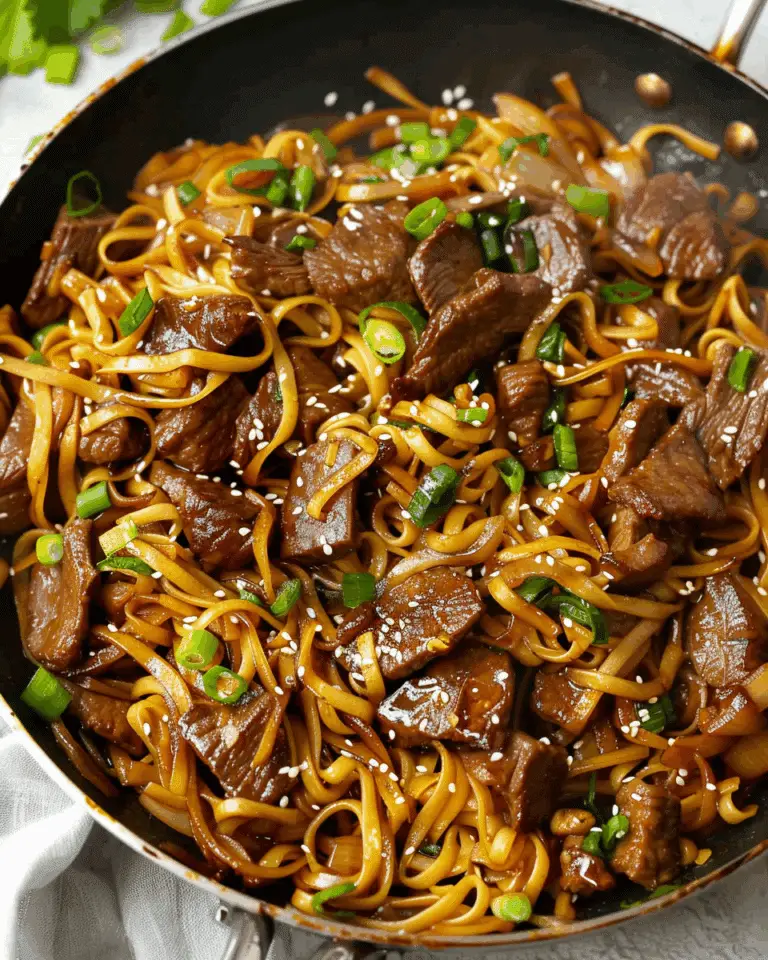 Sticky Beef & Noodles {One Pan}