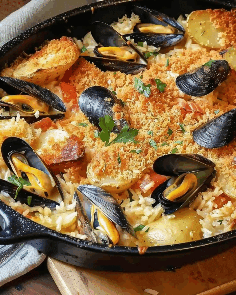 Tiella Recipe (Rice, Potatoes, and Mussels Casserole)