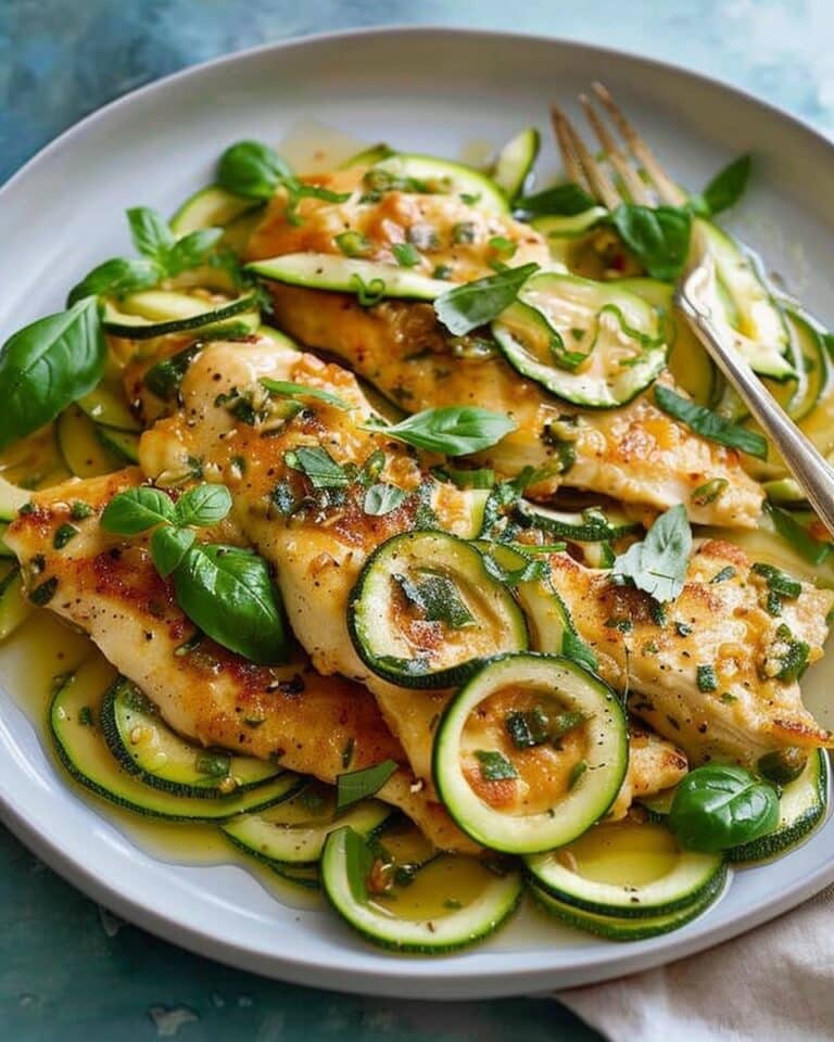 Amazing 30-Minute Chicken Piccata Over Zucchini Ribbons Recipe