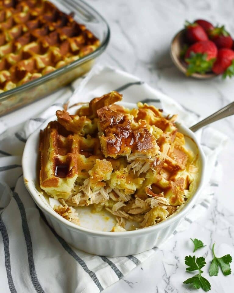 Chicken and Waffle Casserole