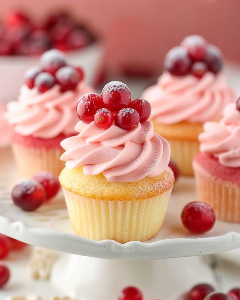 Cranberry Mimosa Cupcakes