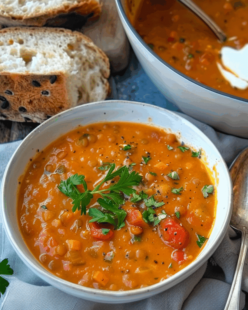 Creamy Tomato Lentil Soup