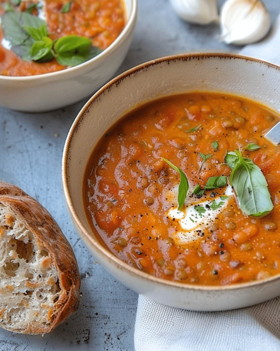 Creamy Tomato Lentil Soup