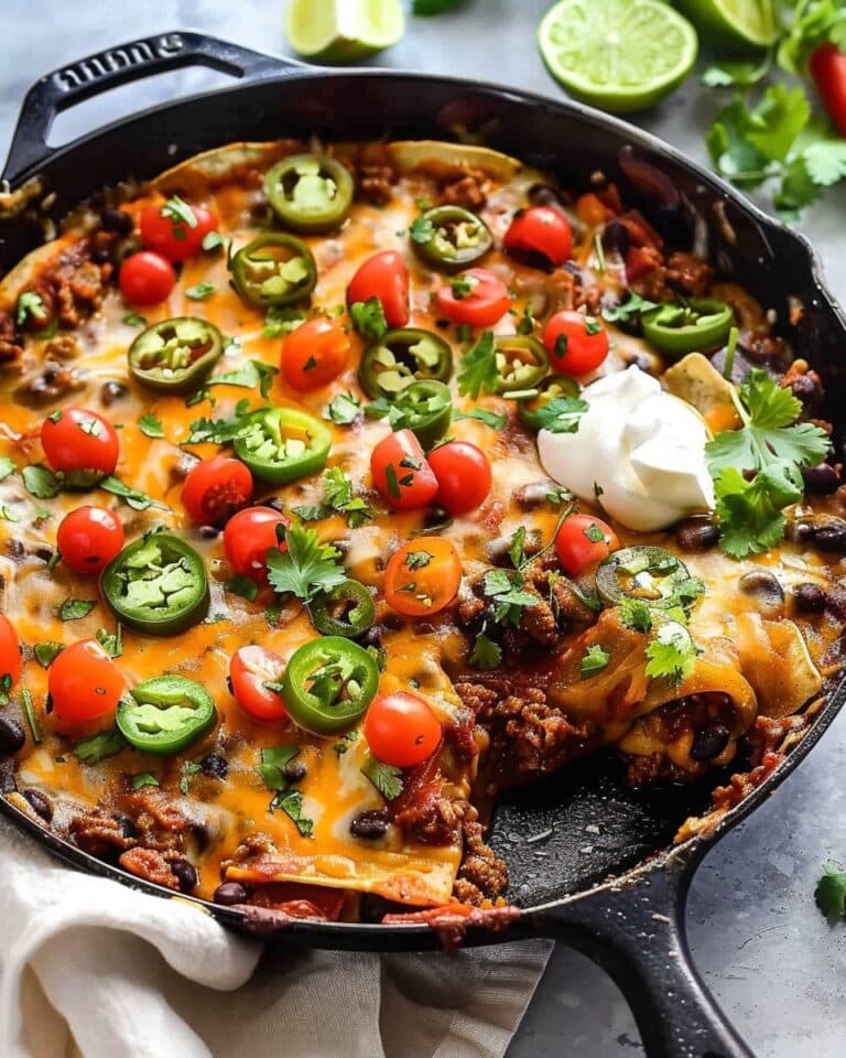 One-Pan Beef Enchilada Skillet