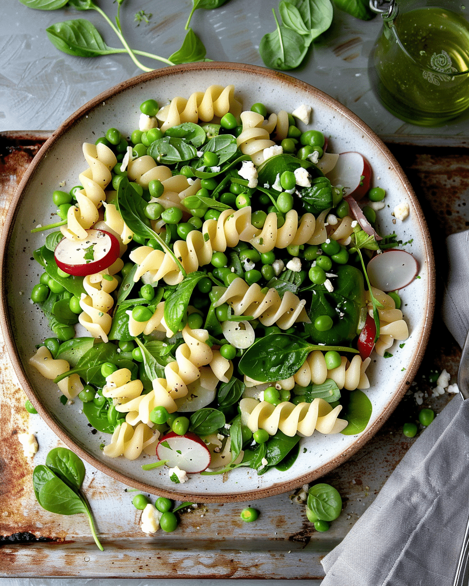 Peas and Pearls Pasta Salad