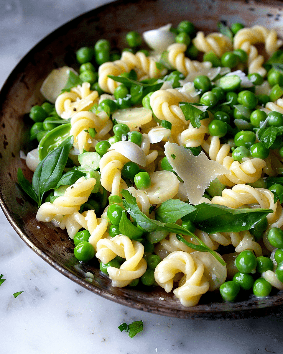 Peas and Pearls Pasta Salad