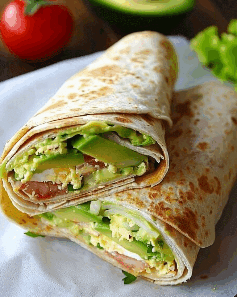 Quick Lunch Wraps with Cream Cheese and Avocado