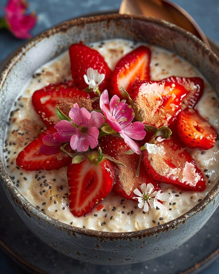 Strawberries and Cream Porridge Recipe