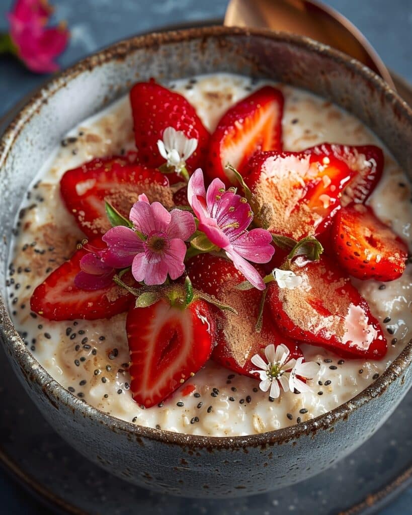 Strawberries and Cream Porridge Recipe