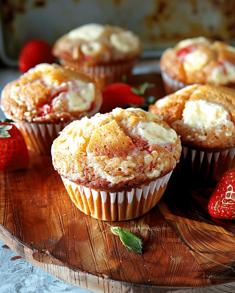 Strawberry Cheesecake Muffins
