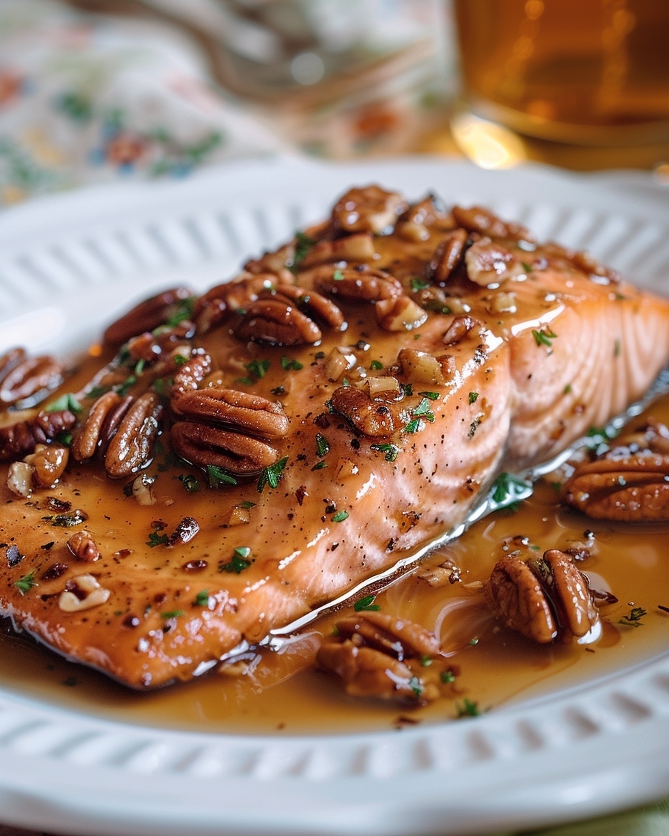 Maple Glazed Salmon with Pecans Recipe