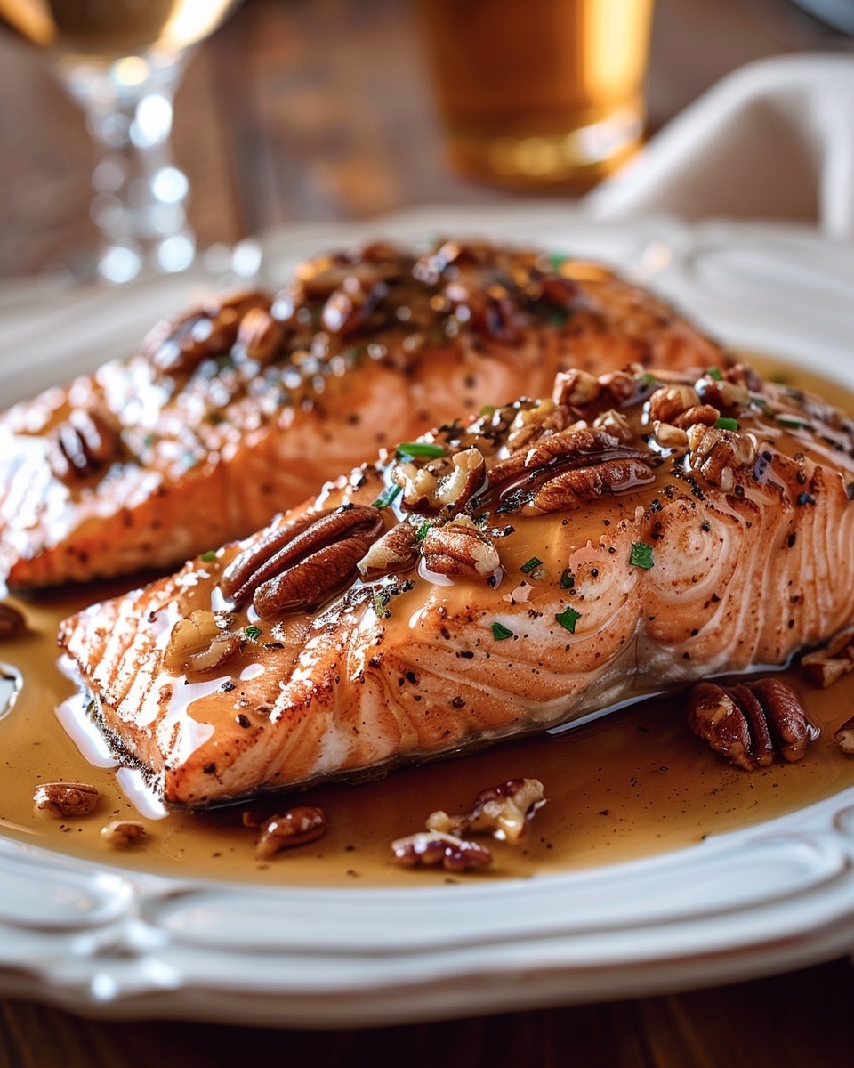 Maple Glazed Salmon with Pecans Recipe