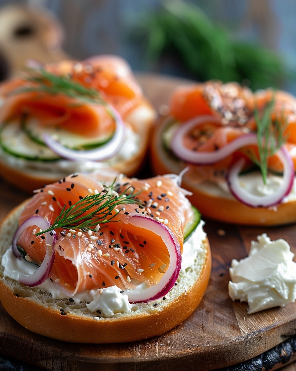 Smoked Salmon Bagel with Cream Cheese Recipe